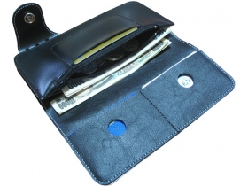 チェーンウォレット【本格長財布】白枠チェッカーフラッグベージュ